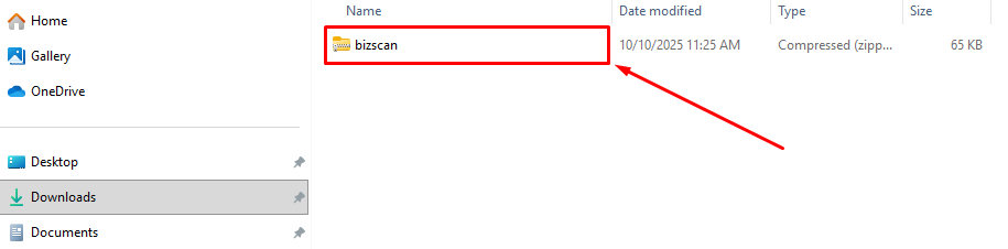 Download the Bizscan module file