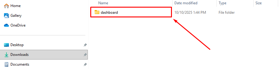 extract the Dashboard folder into the Odoo addons folder