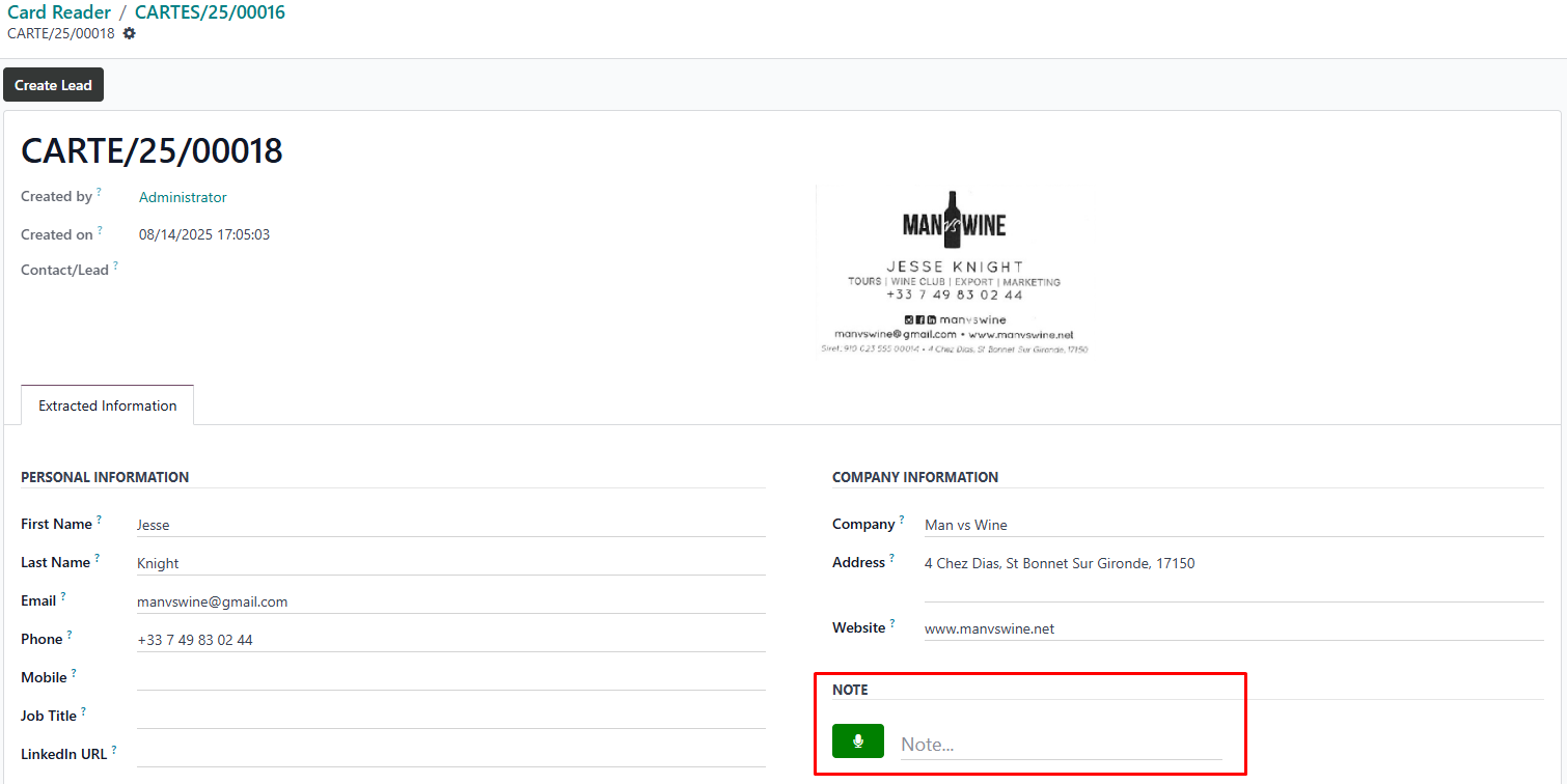 Review contact details for accuracy and add notes by voice or text for context. Review contact details for accuracy and add notes by voice or text for context.